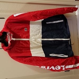 Levis red,white and blue windbreaker jacket. Large unisex